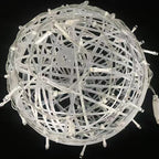 Art Deco Waterproof LED Hanging Ball Light for Outdoor Garden Decor