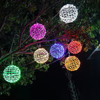 Art Deco Waterproof LED Hanging Ball Light for Outdoor Garden Decor