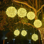 Art Deco Waterproof LED Hanging Ball Light for Outdoor Garden Decor