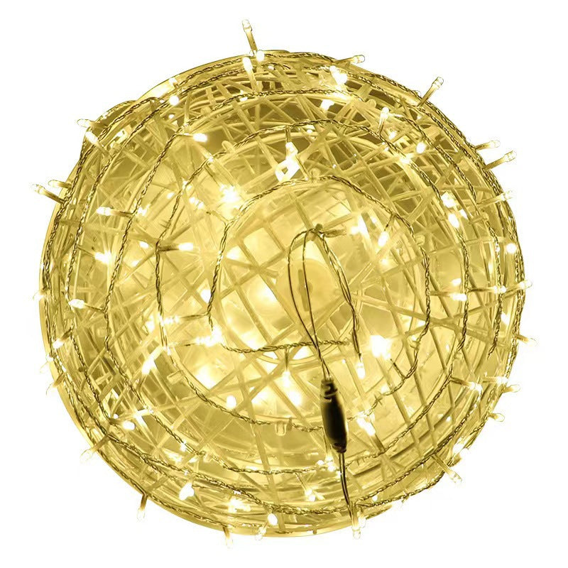 Art Deco Waterproof LED Hanging Ball Light for Outdoor Garden Decor