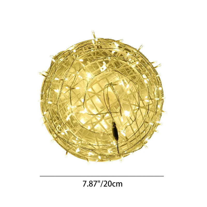Art Deco Waterproof LED Hanging Ball Light for Outdoor Garden Decor