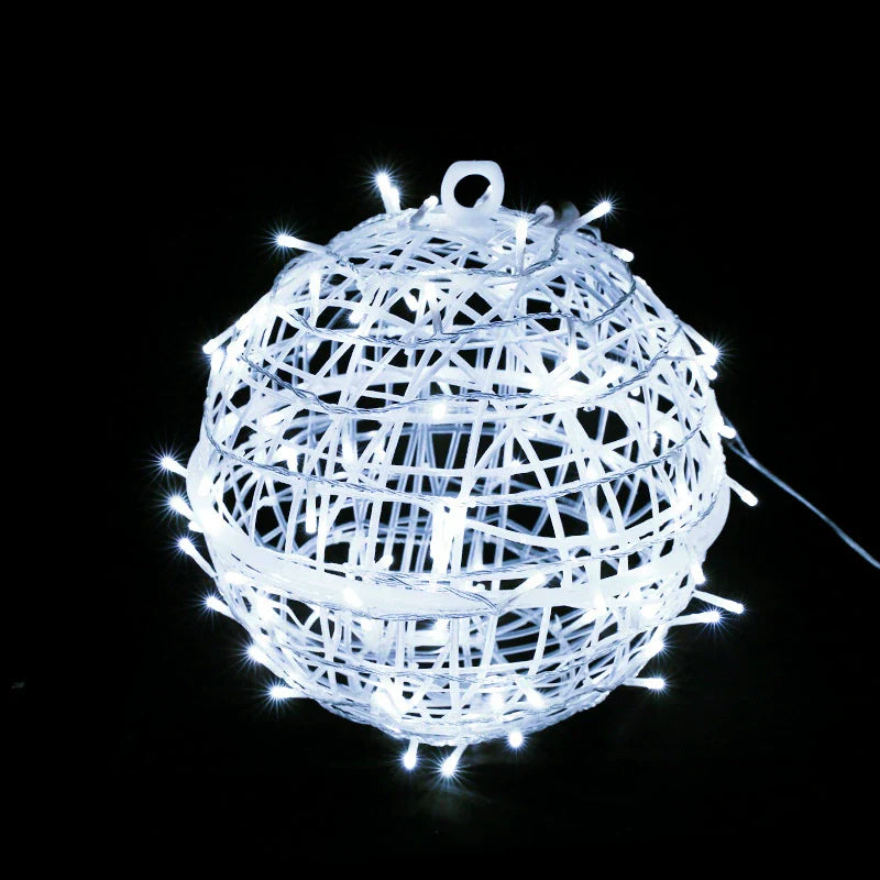 Art Deco Waterproof LED Hanging Ball Light for Outdoor Garden Decor
