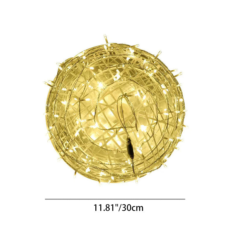Art Deco Waterproof LED Hanging Ball Light for Outdoor Garden Decor