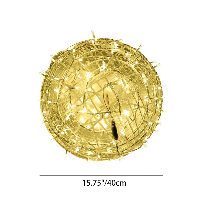 Art Deco Waterproof LED Hanging Ball Light for Outdoor Garden Decor