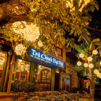 Art Deco Waterproof LED Hanging Ball Light for Outdoor Garden Decor