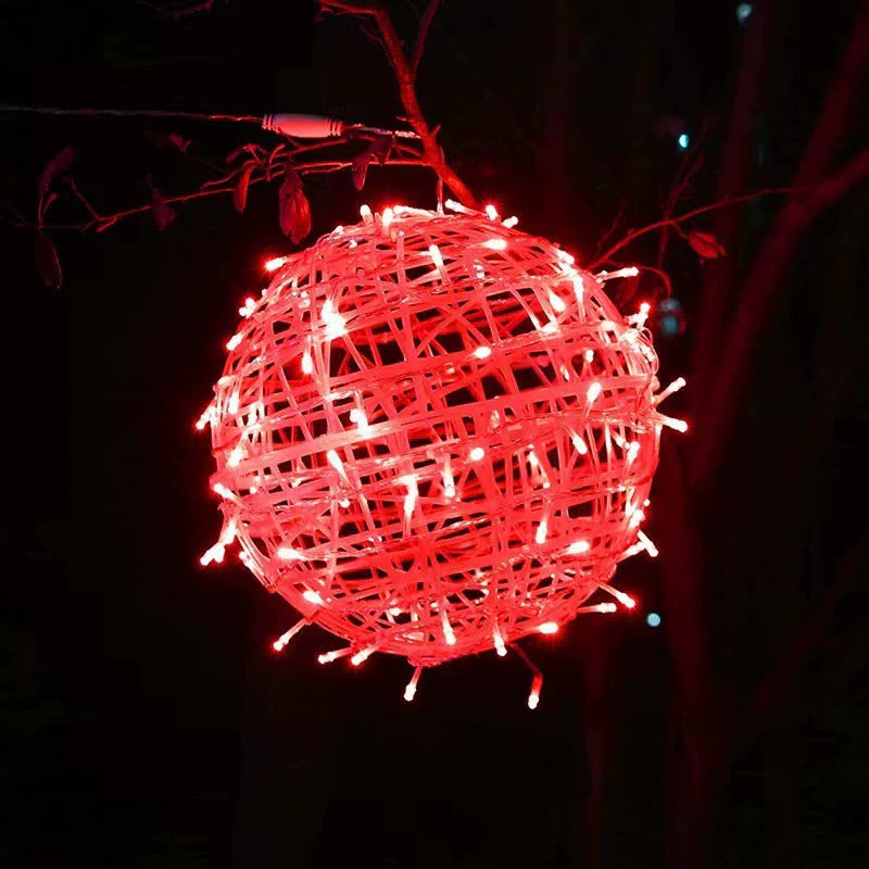 Art Deco Waterproof LED Hanging Ball Light for Outdoor Garden Decor