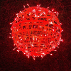 Art Deco Waterproof LED Hanging Ball Light for Outdoor Garden Decor