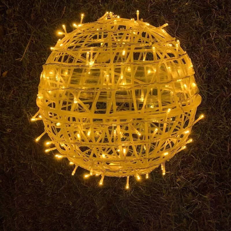 Art Deco Waterproof LED Hanging Ball Light for Outdoor Garden Decor