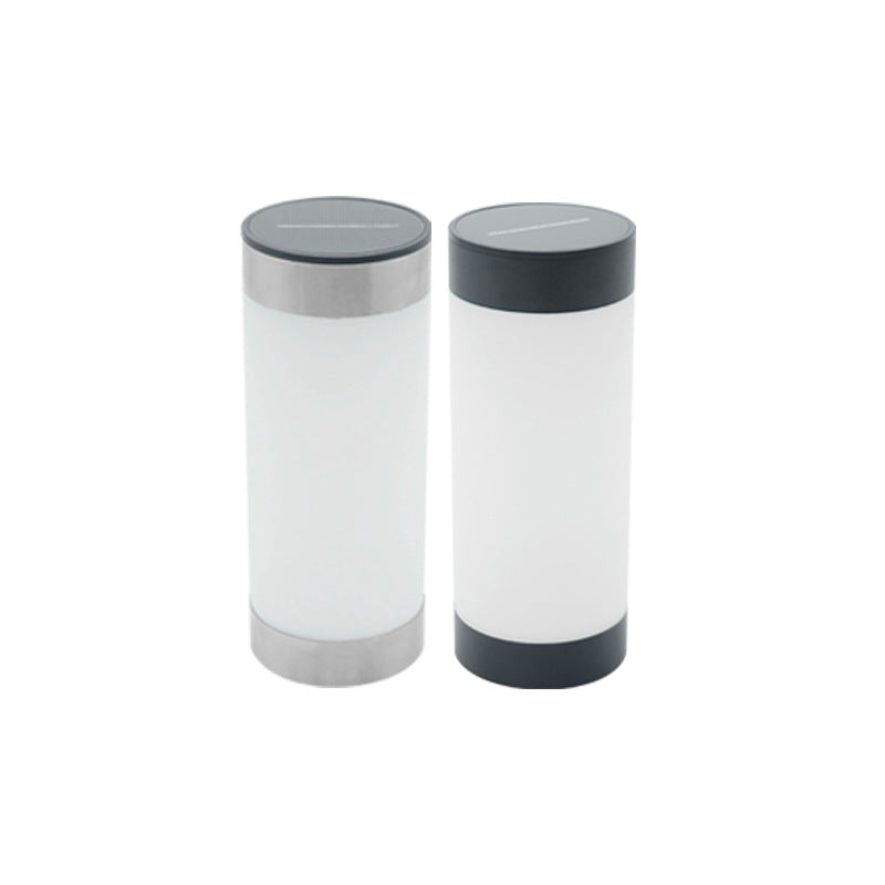 Premium Solar-Powered Waterproof LED Outdoor Table Lamp - Modern Minimalist Stainless Steel & Glass Design