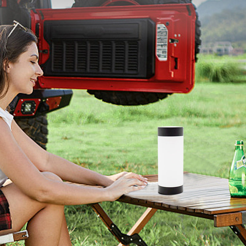 Premium Solar-Powered Waterproof LED Outdoor Table Lamp - Modern Minimalist Stainless Steel & Glass Design