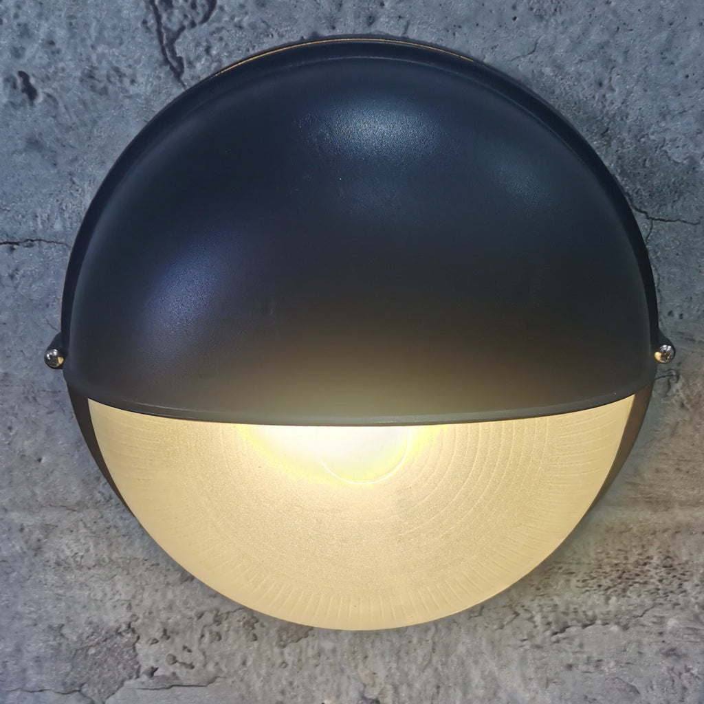 Modern Waterproof Aluminum and Glass Frosted Round Outdoor