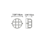 Modern Waterproof Aluminum and Glass Frosted Round Outdoor