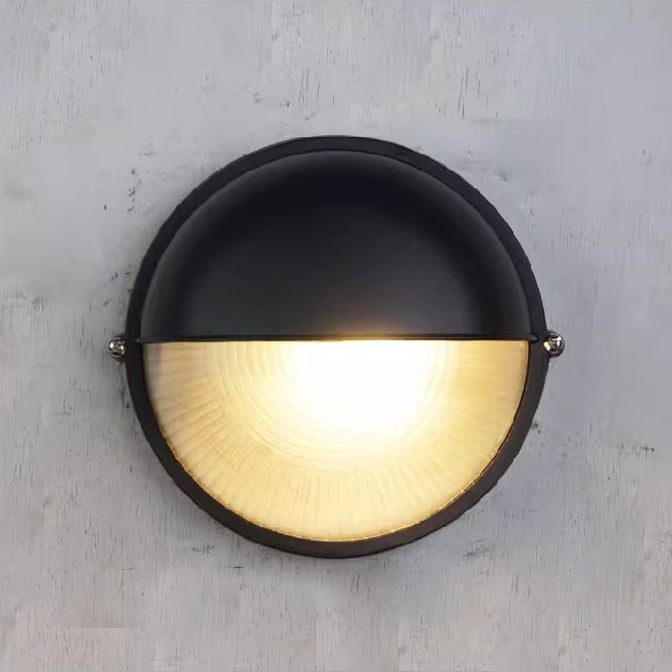 Modern Waterproof Aluminum and Glass Frosted Round Outdoor