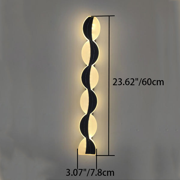 Solar Wave Outdoor LED Wall Sconce
