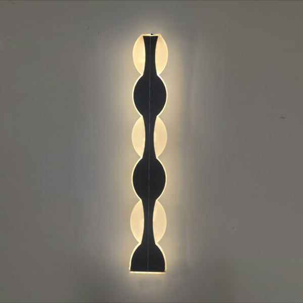 Solar Wave Outdoor LED Wall Sconce