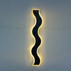 Solar Wave Outdoor LED Wall Sconce