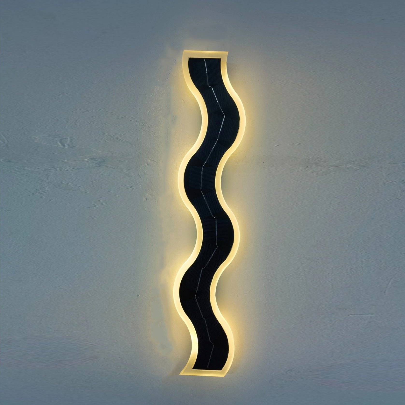 Solar Wave Outdoor LED Wall Sconce