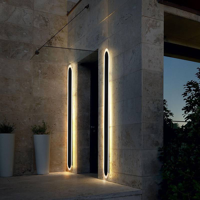 Solar Wave Outdoor LED Wall Sconce
