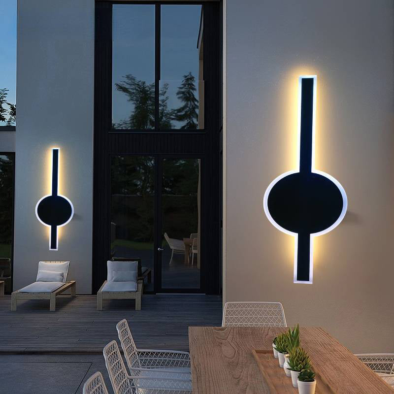 Solar Wave Outdoor LED Wall Sconce