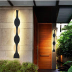 Solar Wave Outdoor LED Wall Sconce