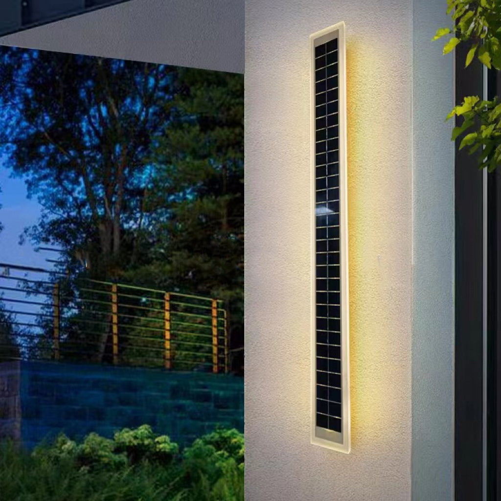 Solar Wave Outdoor LED Wall Sconce