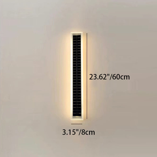 Solar Wave Outdoor LED Wall Sconce