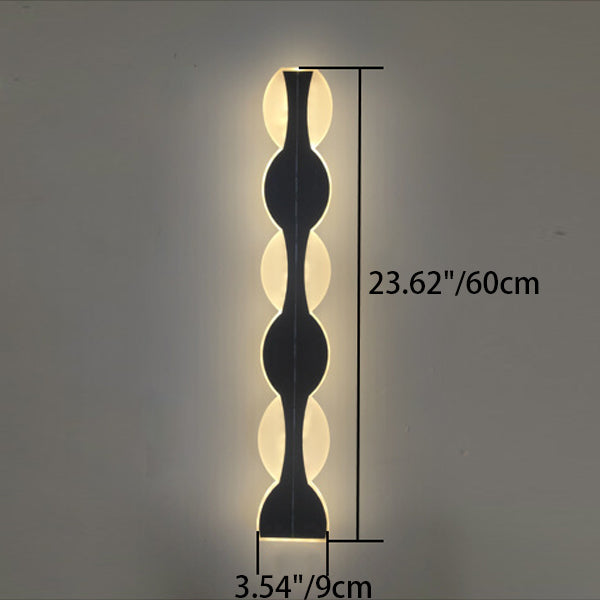 Solar Wave Outdoor LED Wall Sconce