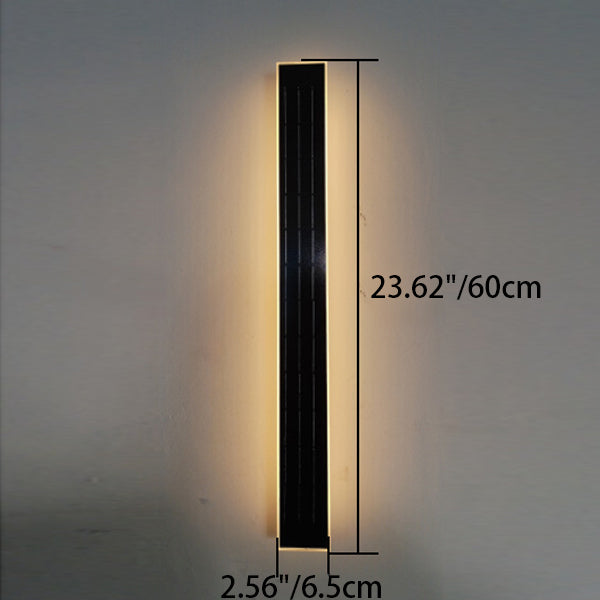 Solar Wave Outdoor LED Wall Sconce