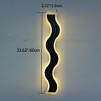Solar Wave Outdoor LED Wall Sconce