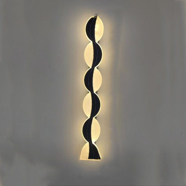 Solar Wave Outdoor LED Wall Sconce