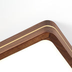 Walnut Finish Slim LED Flush Mount Light