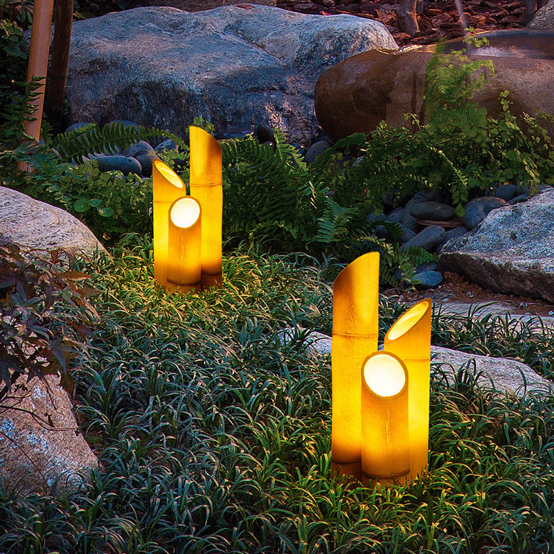 Modern Waterproof Solar Bamboo LED Garden Light