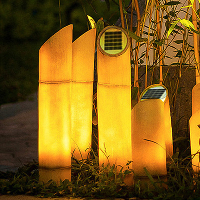 Modern Waterproof Solar Bamboo LED Garden Light