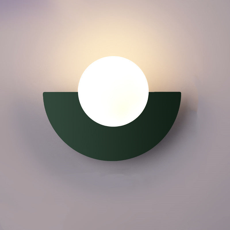 Colorful Glass Spherical Wall Sconce