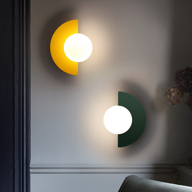 Colorful Glass Spherical Wall Sconce