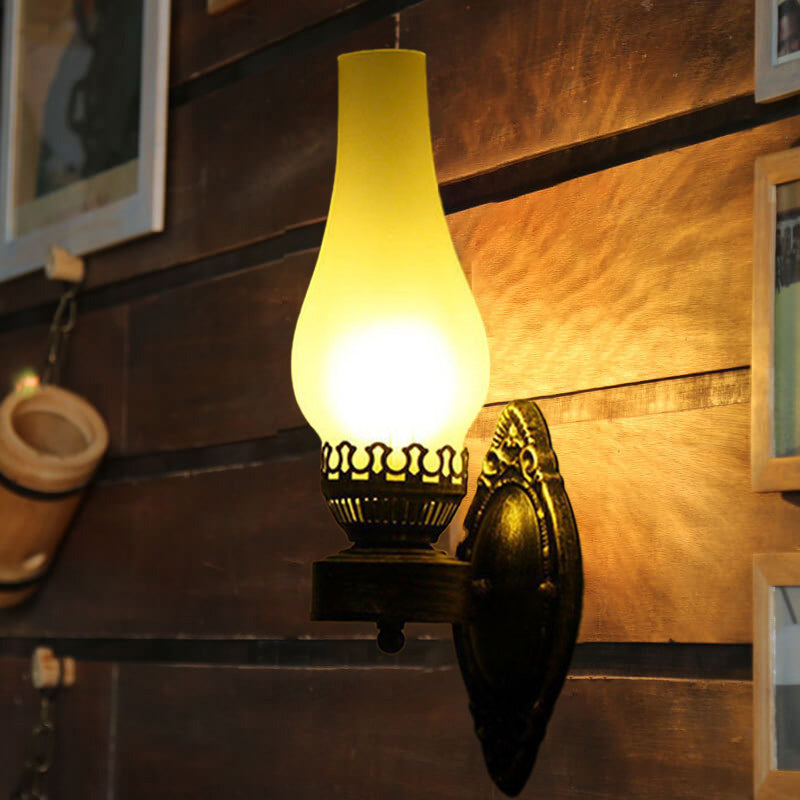 Vintage Kerosene-Style Wall Sconce