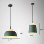 Nordic Macaron Aluminum Dome Pendant Light - 1 Light