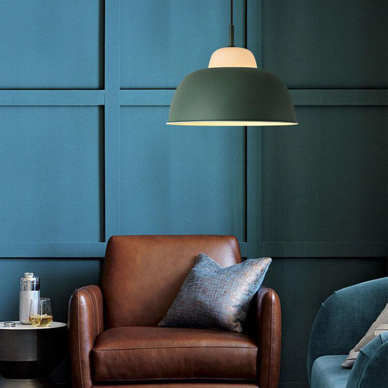 Nordic Macaron Aluminum Dome Pendant Light - 1 Light