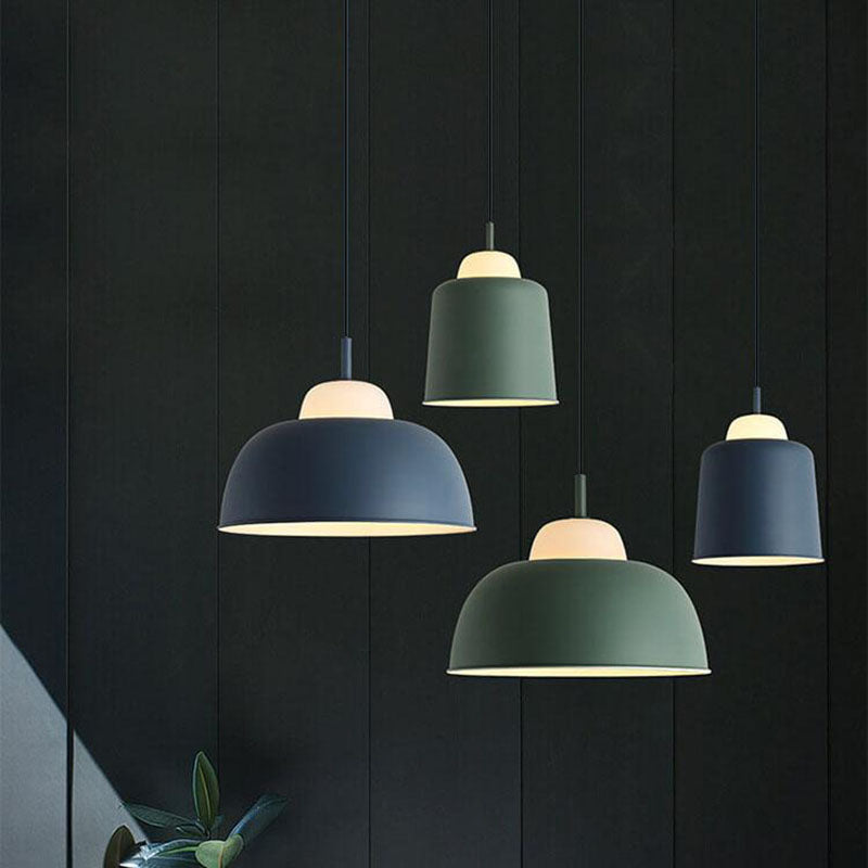 Nordic Macaron Aluminum Dome Pendant Light - 1 Light