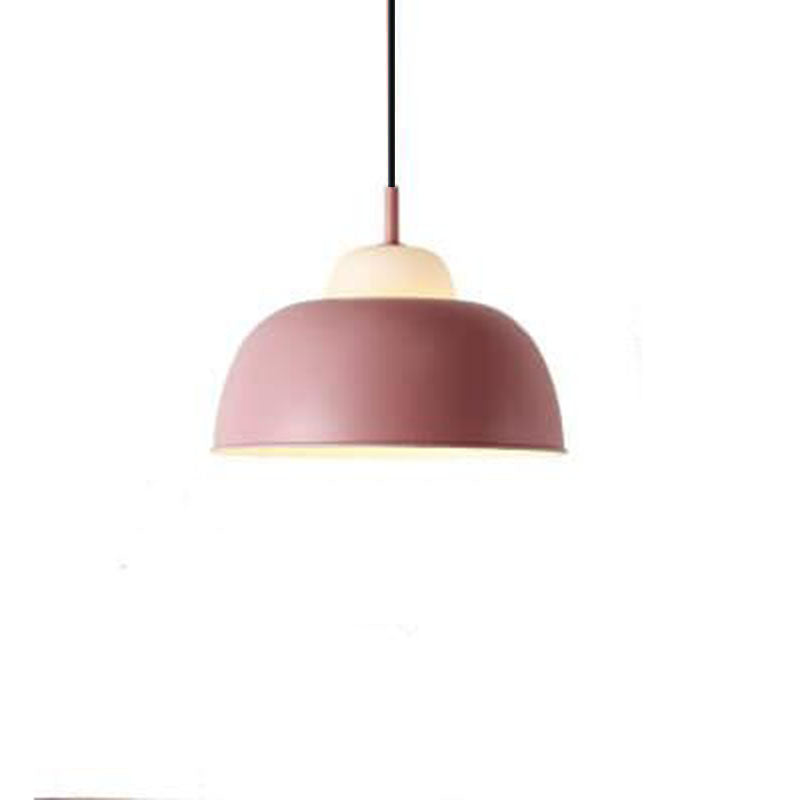 Nordic Macaron Aluminum Dome Pendant Light - 1 Light