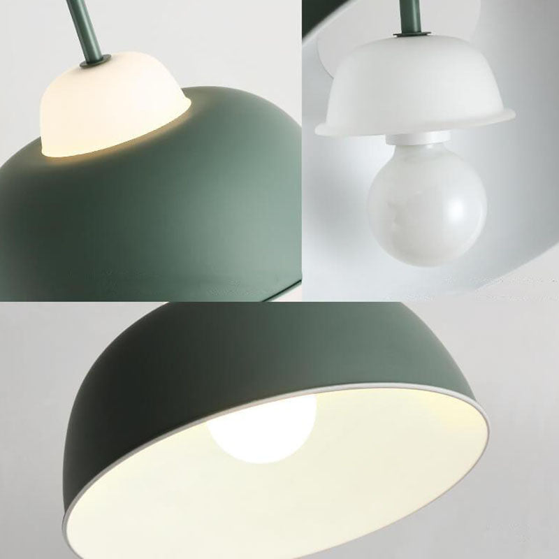 Nordic Macaron Aluminum Dome Pendant Light - 1 Light