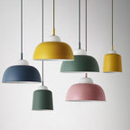 Nordic Macaron Aluminum Dome Pendant Light - 1 Light