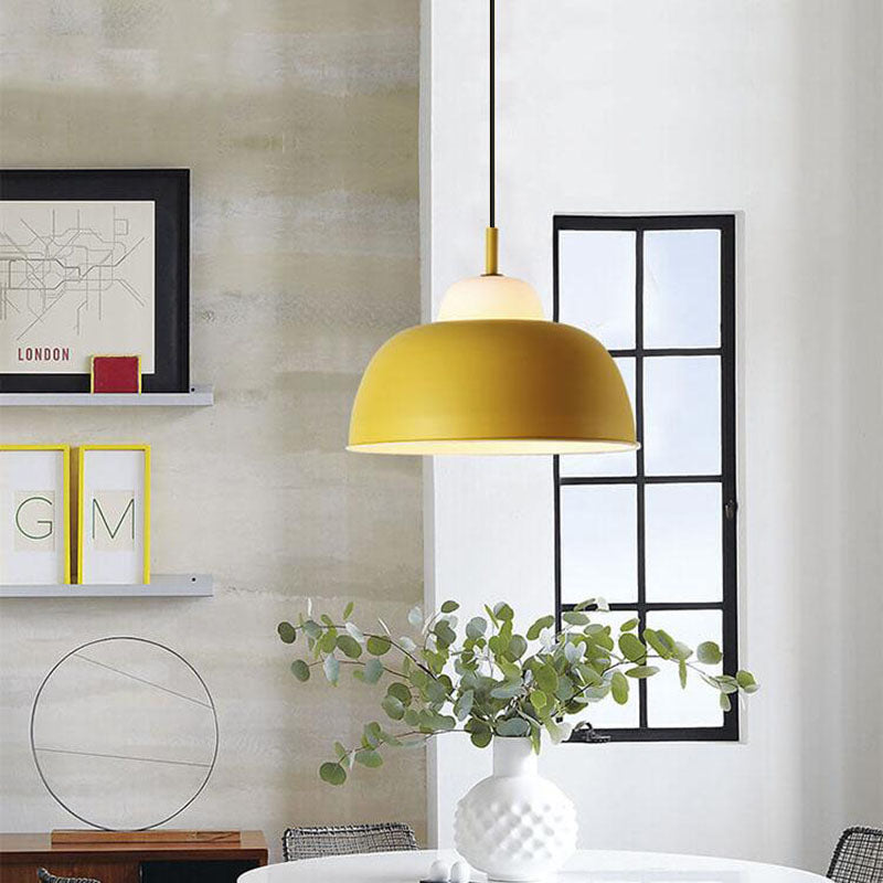 Nordic Macaron Aluminum Dome Pendant Light - 1 Light