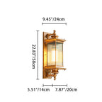 Premium Retro Rectangular Waterproof Outdoor Wall Sconce