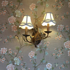 Vintage Pinecone Bird Wall Sconce Lamp