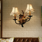 Vintage Pinecone Bird Wall Sconce Lamp