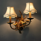 Vintage Pinecone Bird Wall Sconce Lamp
