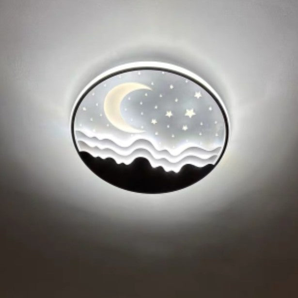Premium Nordic Star and Moon Aluminum LED Ceiling Light
