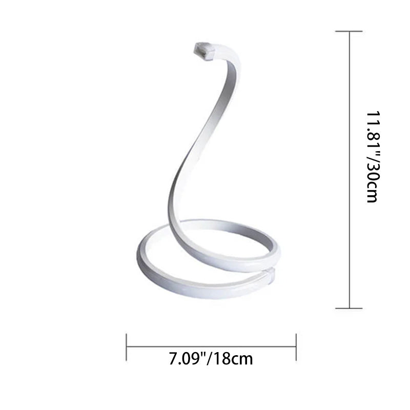 Contemporary Snake-Shaped LED Touch Dimming Table Lamp