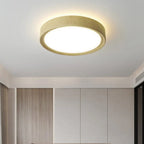 Contemporary Round Wood Grain LED Flush Mount Ceiling Light